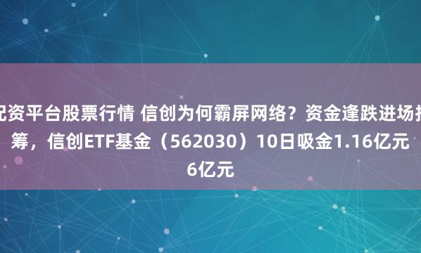 配资平台股票行情 信创为何霸屏网络？资金逢跌进场抢筹，信创ETF基金（562030）10日吸金1.16亿元
